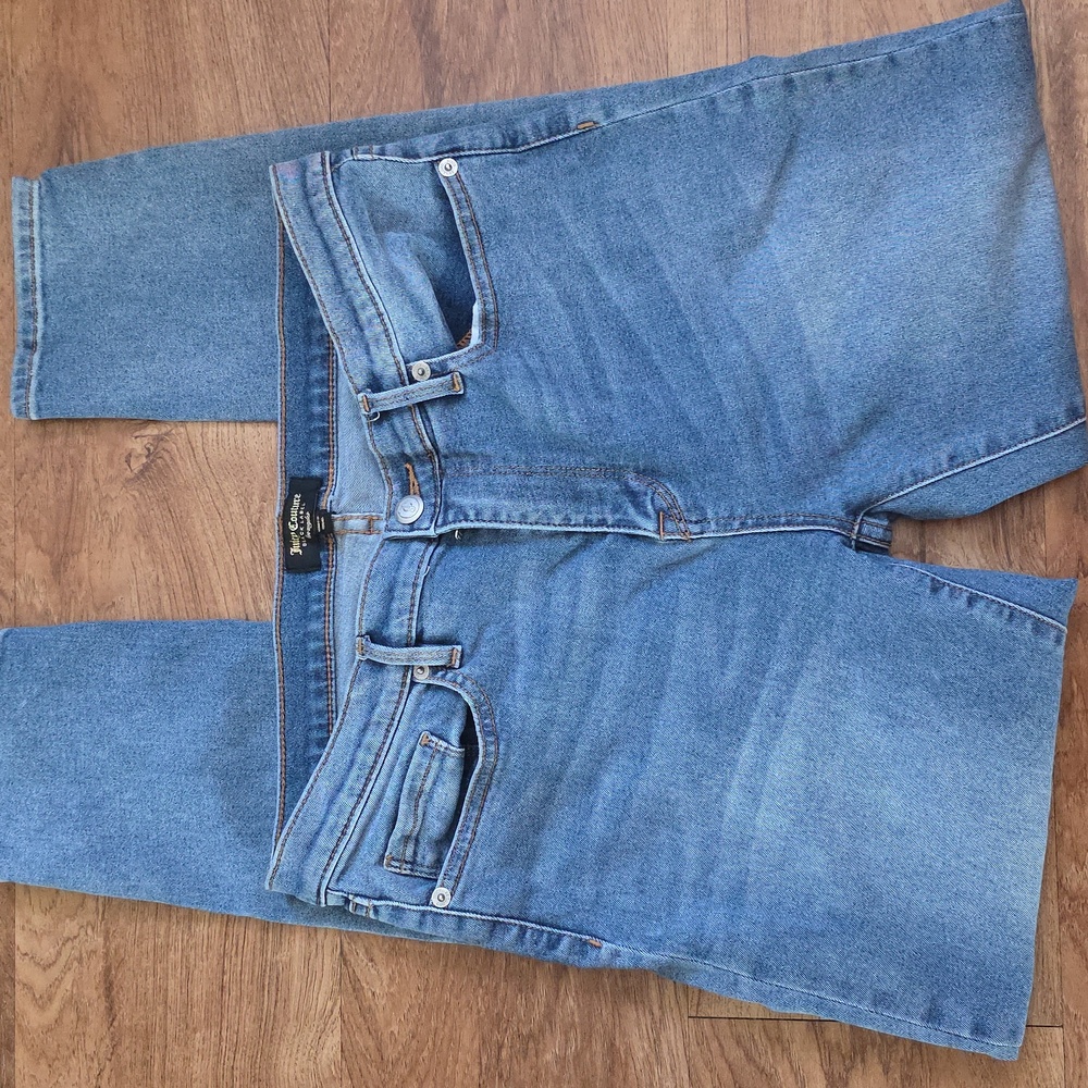 Juicy Couture Black Label Blue Denim Jeans Refined Minimalist Womens Size 10/12